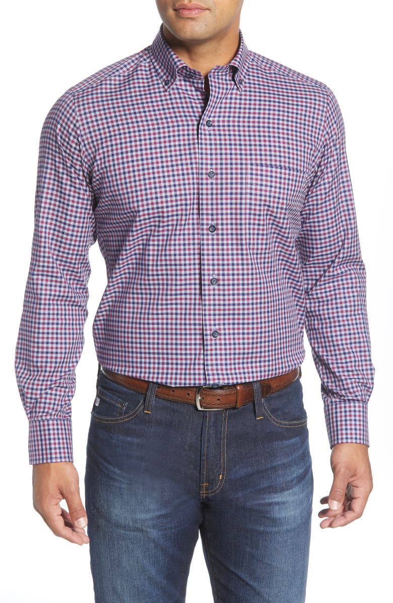 David Donahue Regular Fit Plaid Button-Down Shirt | Nordstrom