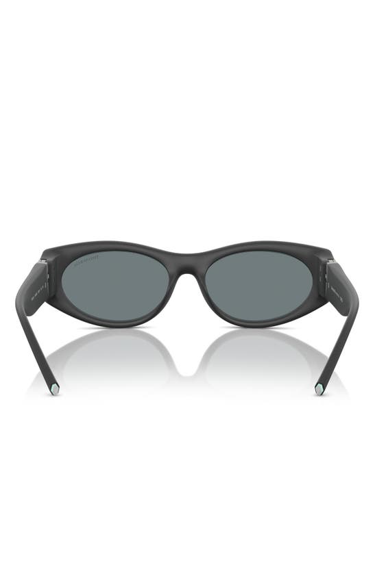 Shop Tiffany & Co . 55mm Oval Sunglasses In Black Grey