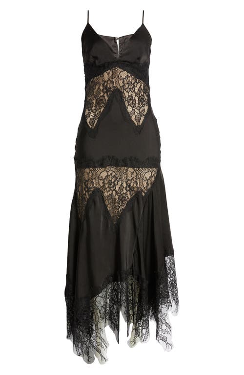 Bardot Dalton Lace Trim Midi Dress In Black