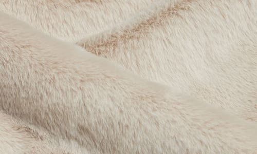 Shop Apparis Brady Faux Fur Throw Blanket In Latte