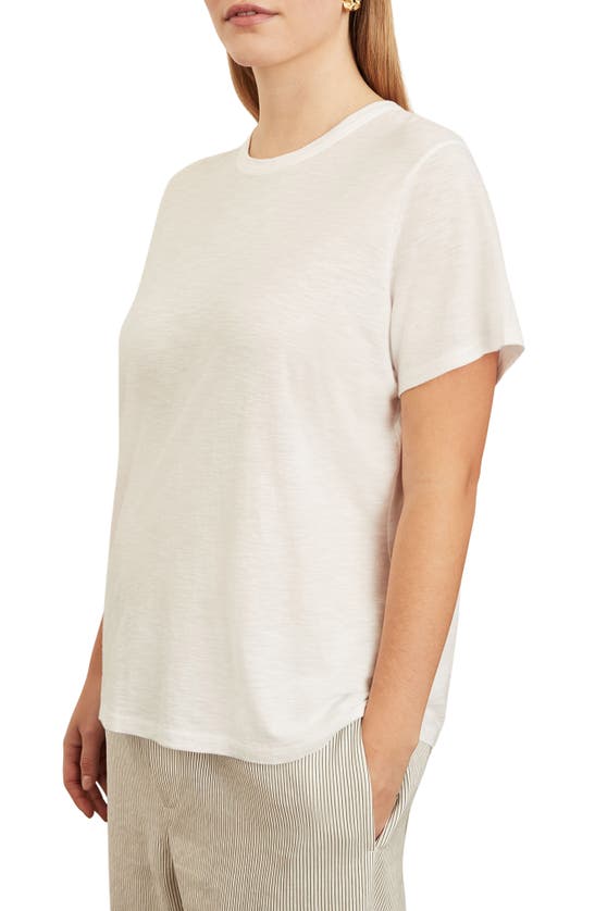 Shop Vince Relaxed Slub T-shirt In Off White