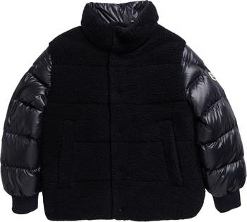 Moncler Kids' Tyler Mixed Media Puffer Jacket 