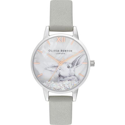 Olivia Burton Winter Wonderland Leather Strap Watch, 30Mm