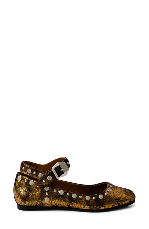 Free People Mystic Mary Jane Flats In Bronze Age Metallic