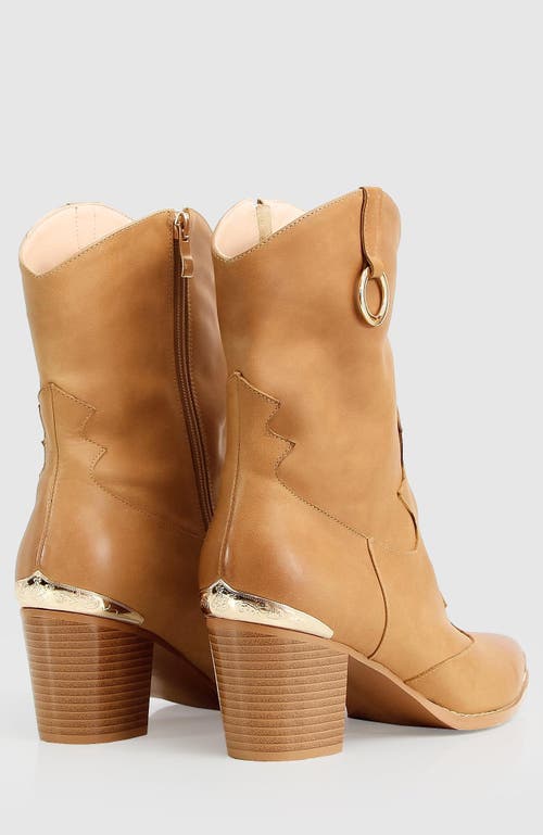 Belle & Bloom Dallas Western Boot In Tan