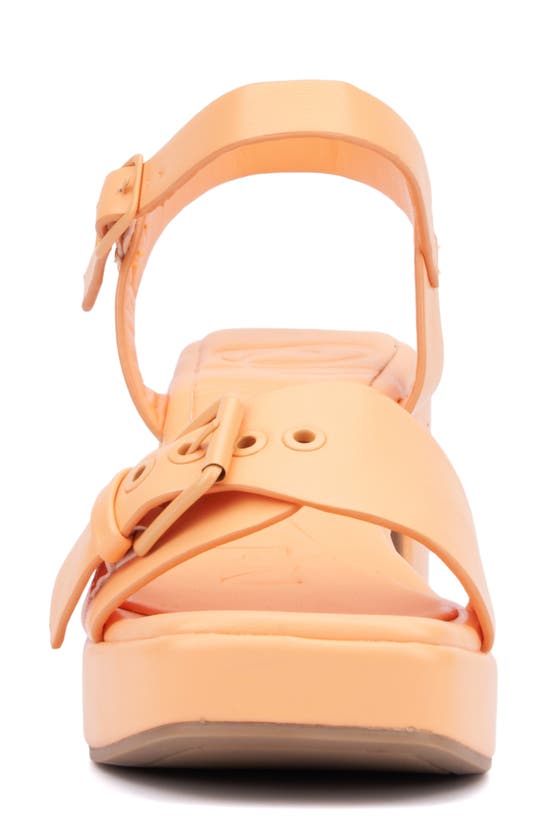 Shop Olivia Miller Slay Block Heel Sandal In Sorbet Orange