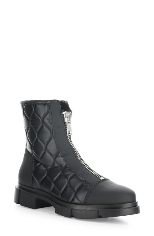 Lane Quilted Waterproof Bootie in Black Goma/Acolchoado