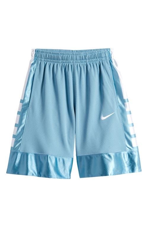Nike Kids' Dri-fit Elite Basketball Shorts In Denim Turquoise/white