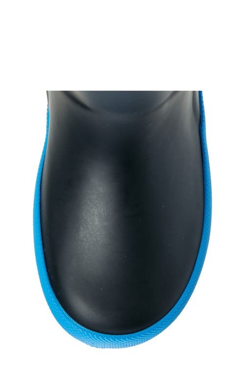 Hunter Kids' First Classic Rain Boot In Dark Blue/light Blue/yellow