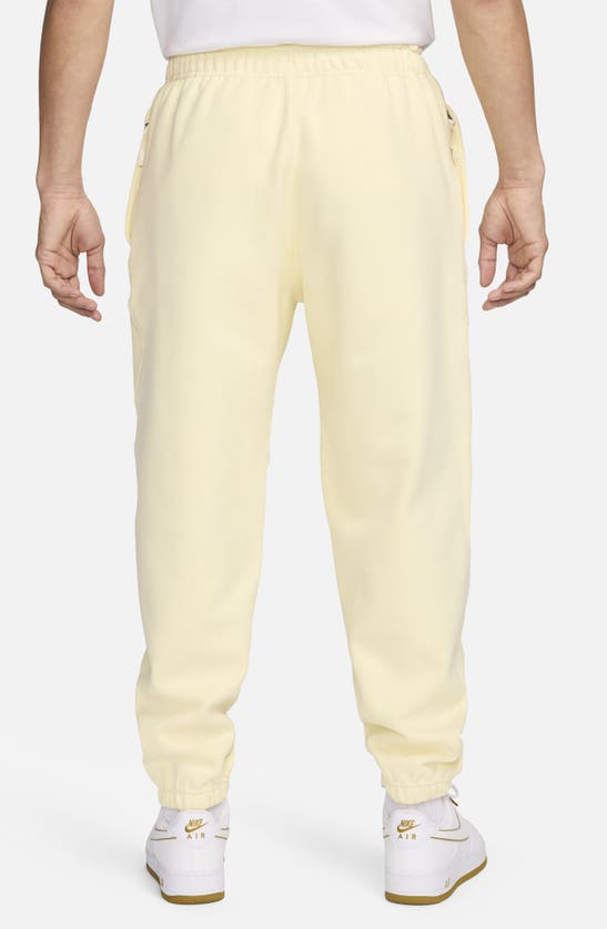 Shop Nike Solo Swoosh Fleece Sweatpants In Alabaster/ White