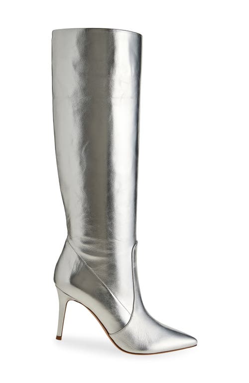 Gianvito Rossi Metallic Tall Boot In Silver
