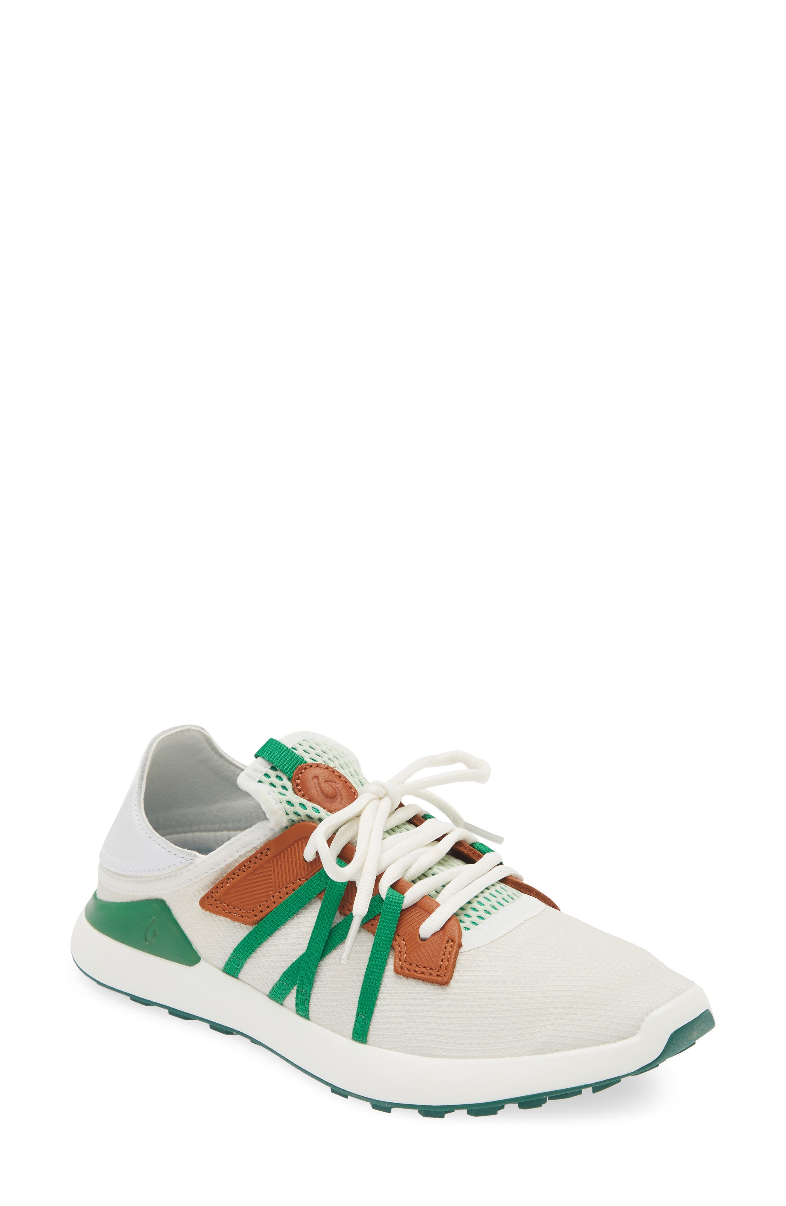Olukai Manele In White/bamboo