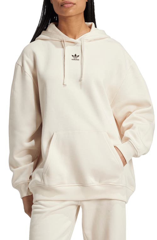 Shop Adidas Originals Adidas Trefoil Essentials Oversized Lifestyle Hoodie In Wonder White