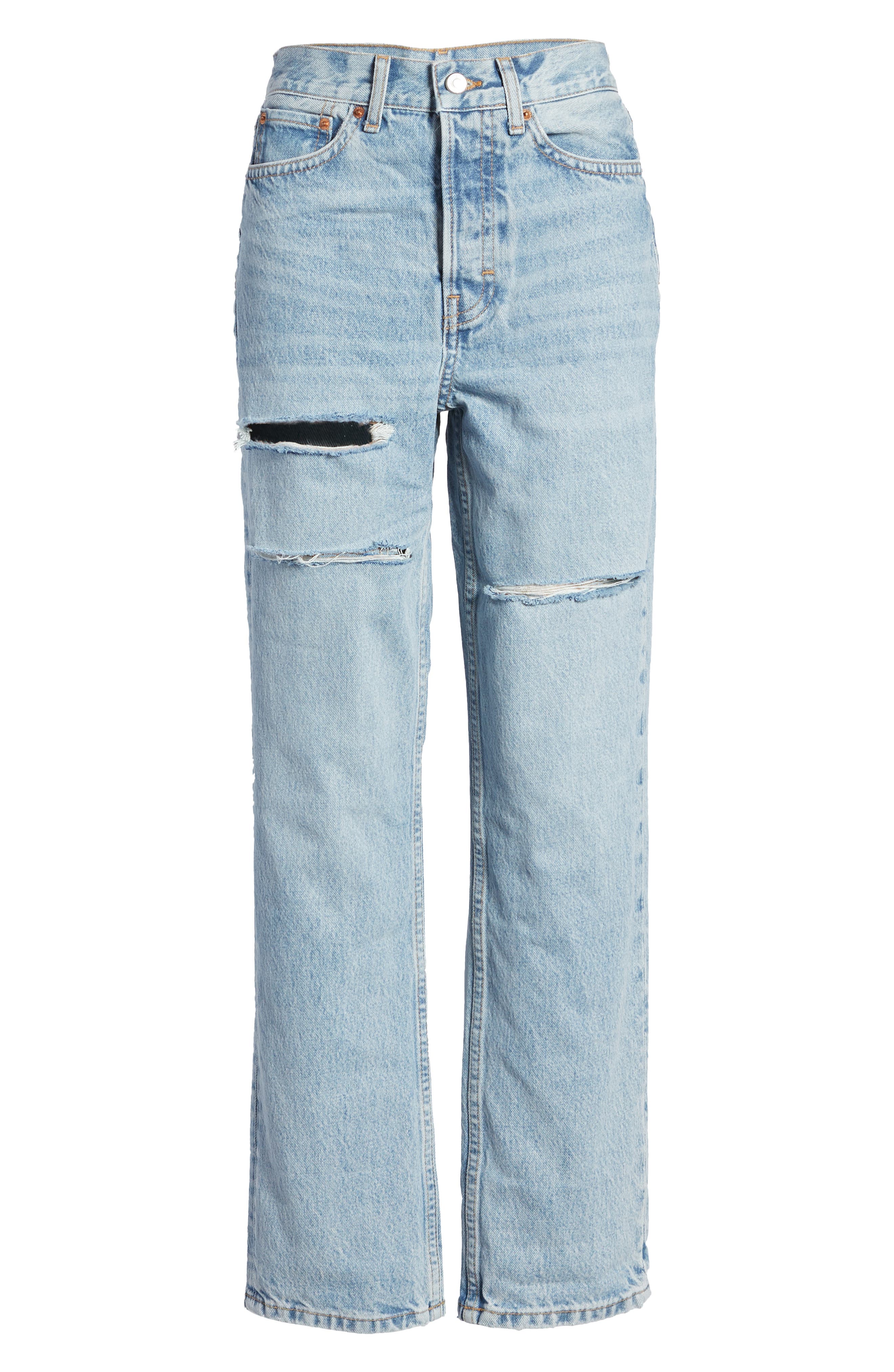 topshop ripped high waist dad jeans