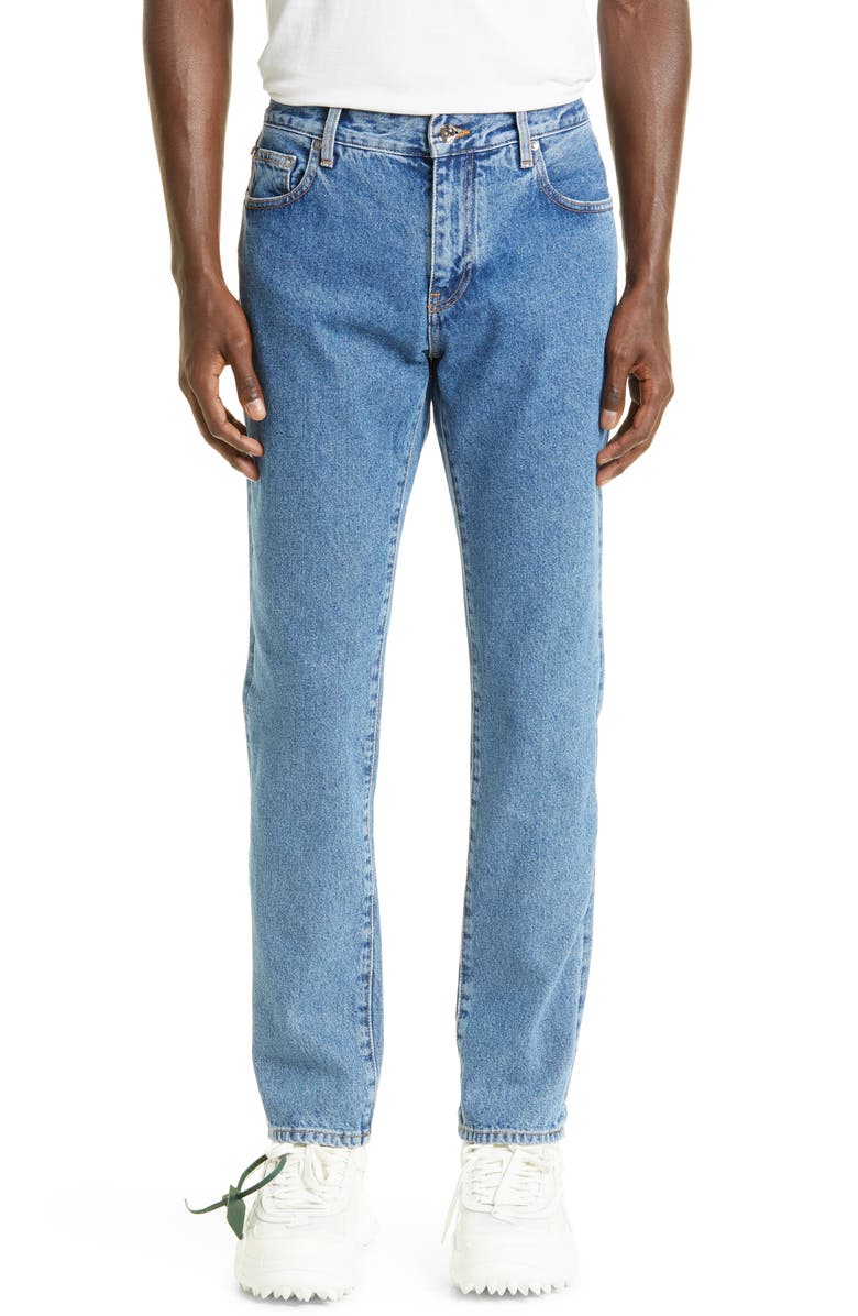 Off-White Men's Diagonal Outline Slim Fit Jeans | Nordstrom