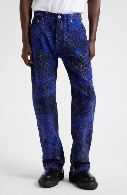 Off-White Off Logo Jacquard Skater Jeans Dark Blue C Sierra at Nordstrom,