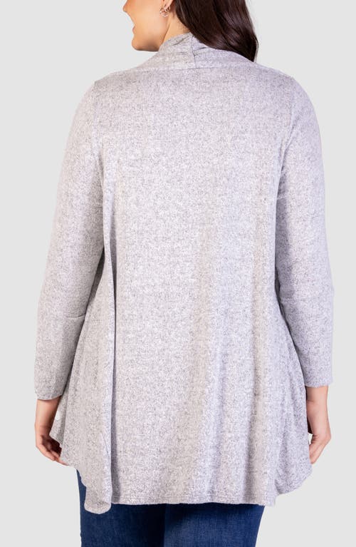 24SEVEN COMFORT APPAREL 24SEVEN COMFORT APPAREL OPEN FRONT WATERFALL CARDIGAN 