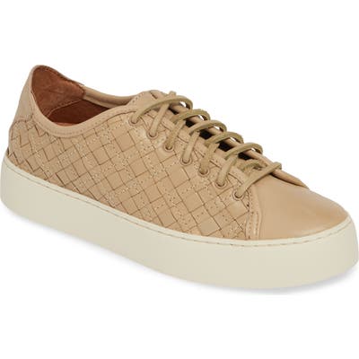 Frye Lena Woven Low Top Sneaker, Beige
