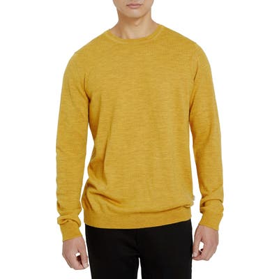 Frank And Oak Merino Crewneck Sweater, Yellow