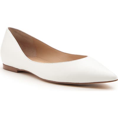 Botkier Annika Pointy Toe Flat, White