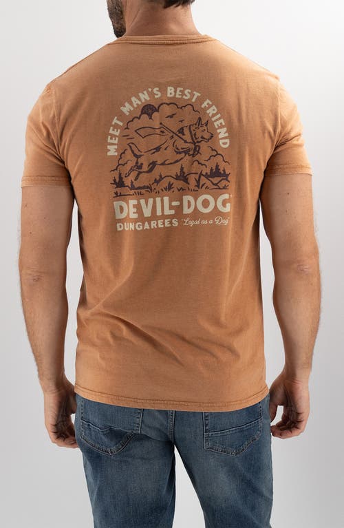 Shop Devil-dog Dungarees Man's Best Friend Graphic T-shirt In Clay