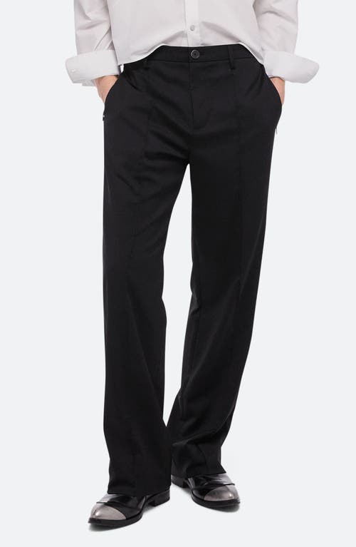 Helmut Lang Relaxed Virgin Wool Trousers In Black