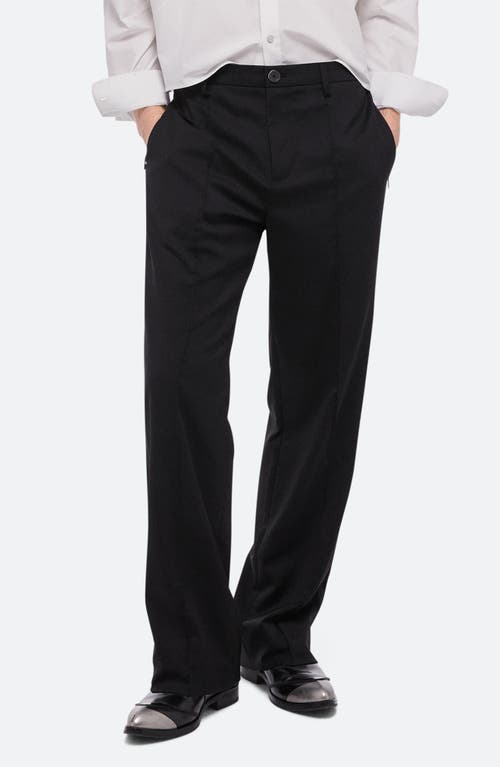 Shop Helmut Lang Relaxed Virgin Wool Trousers In Black