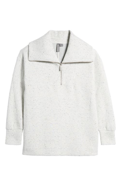 Shop Sweaty Betty Radiant Half Zip Sweatshirt In Tranquil Grey Marl