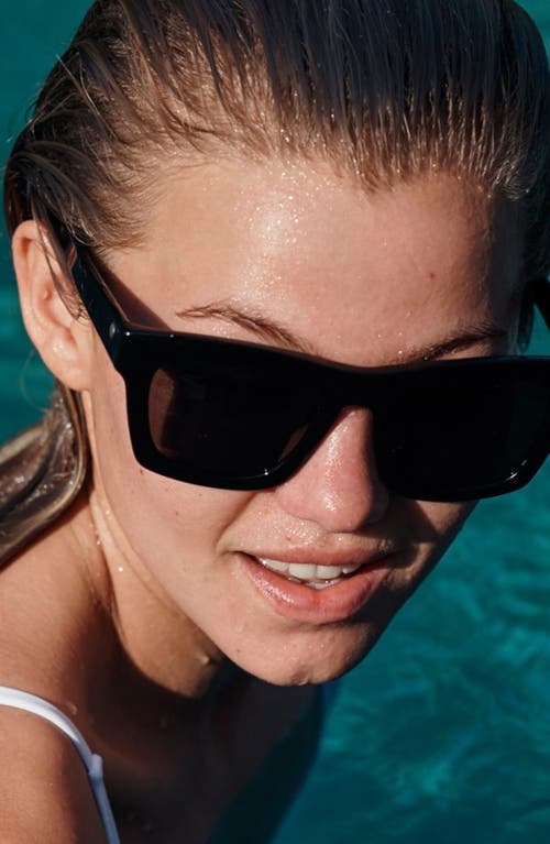 Electric 'crasher' 53mm Retro Sunglasses In Gloss Black/amber