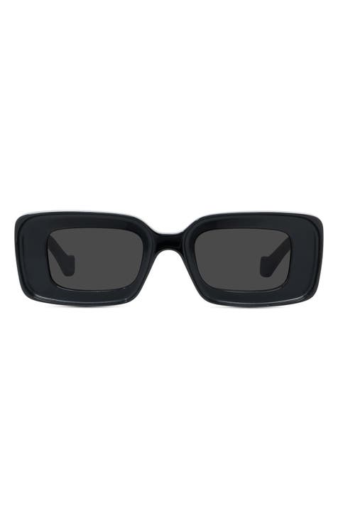 Chunky Anagram 46mm Rectangular Sunglasses