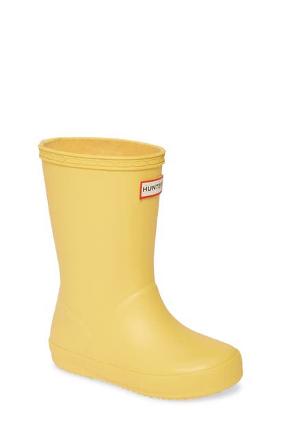 Hunter Kids' First Classic Waterproof Rain Boot In Lightening Yellow