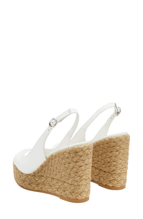 Stuart Weitzman Island Espadrille Wedge Sandal In White/natural