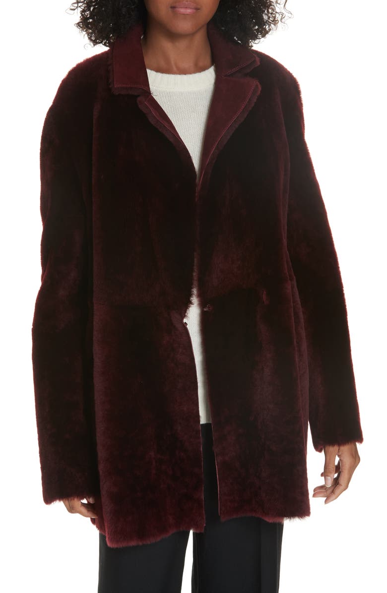Theory Clairene Reversible Genuine Shearling Coat | Nordstrom