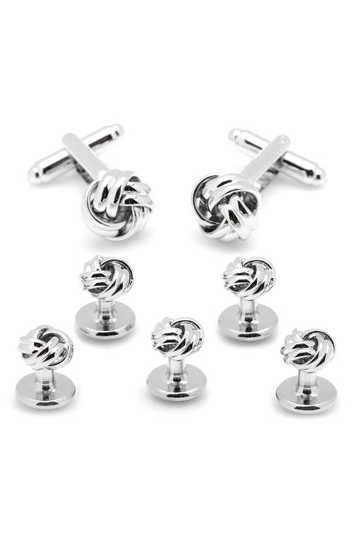 Cufflinks, Inc. Knot Cuff Links & Studs Set in Silver at Nordstrom