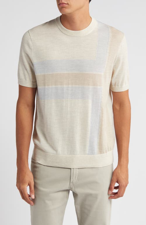 Ted Baker London Tiltz Wool Quarter Zip Pullover Taupe at Nordstrom,