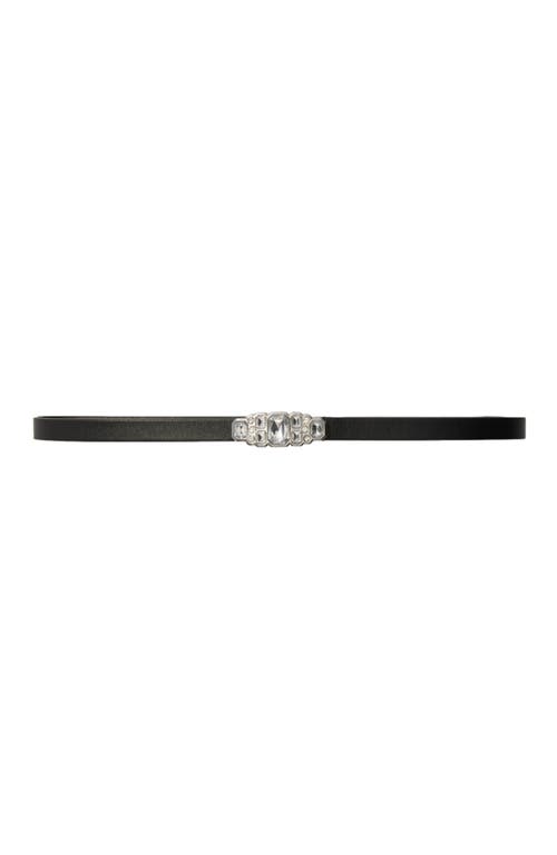 Shop Maje Slim Rhinestone Belt In Black