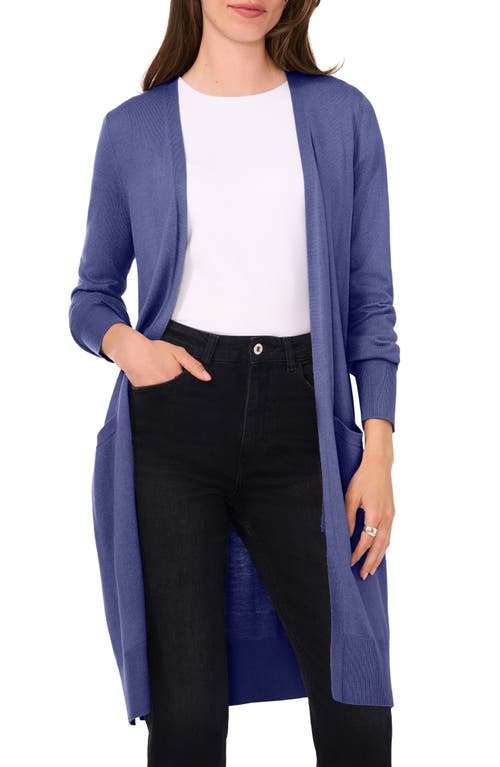 Shop Halogenr Halogen(r) Open Front Longline Cardigan In Vintage Indigo Blue