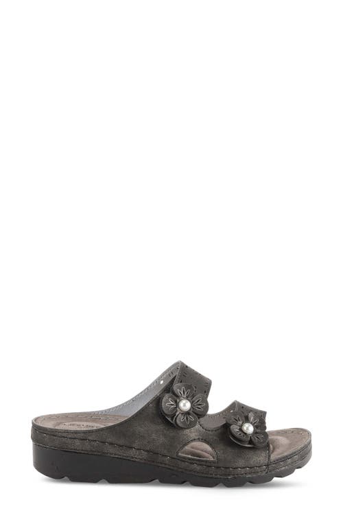 Flexus By Spring Step Pamola Wedge Slide Sandal In Black