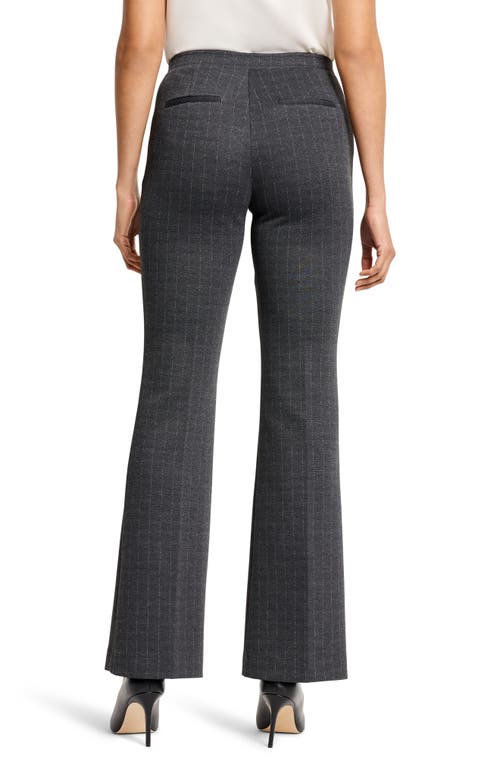 Nic + Zoe Nic+zoe Pinestripe Ponte Bootcut Pants In Grey Multi