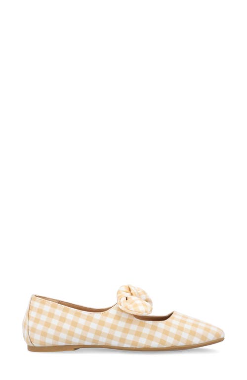 Shop Journee Collection Seraline Ballet Flat In Plaid/tan