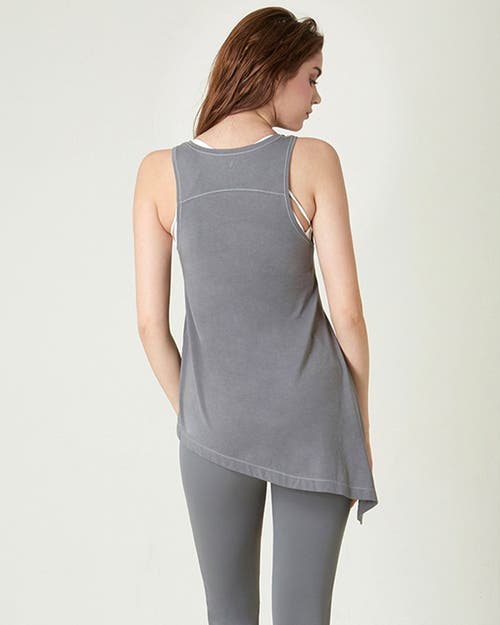 Rebody Active Sidekick Long Tie Tank In Stone Olive