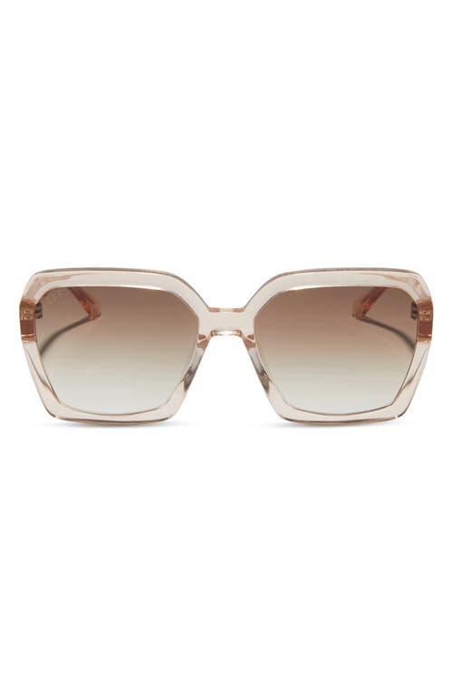 Sloane 54mm Square Sunglasses in Vint Rose Crystal /Brown Grad