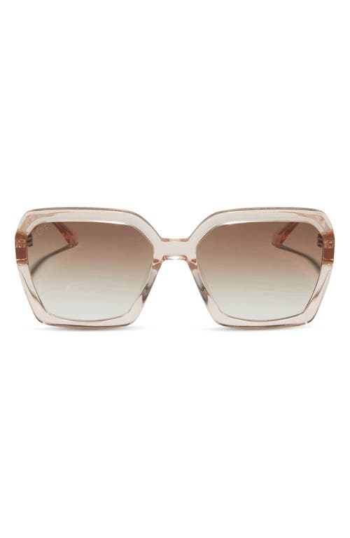 Shop Diff Sloane 54mm Square Sunglasses In Vint Rose Crystal/brown Grad