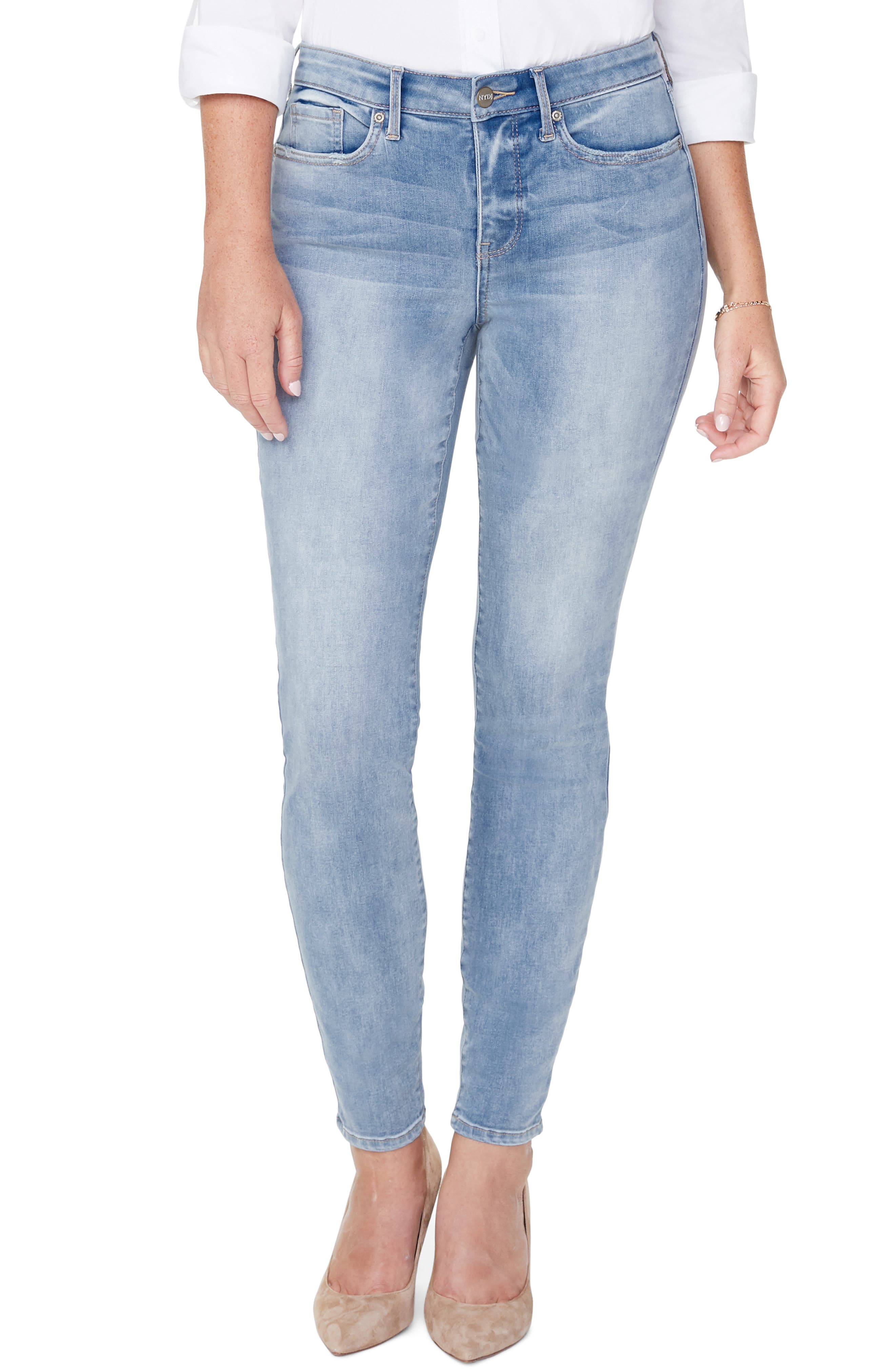 Women's Nydj Ami Stretch Skinny Jeans, Size 4 - Blue