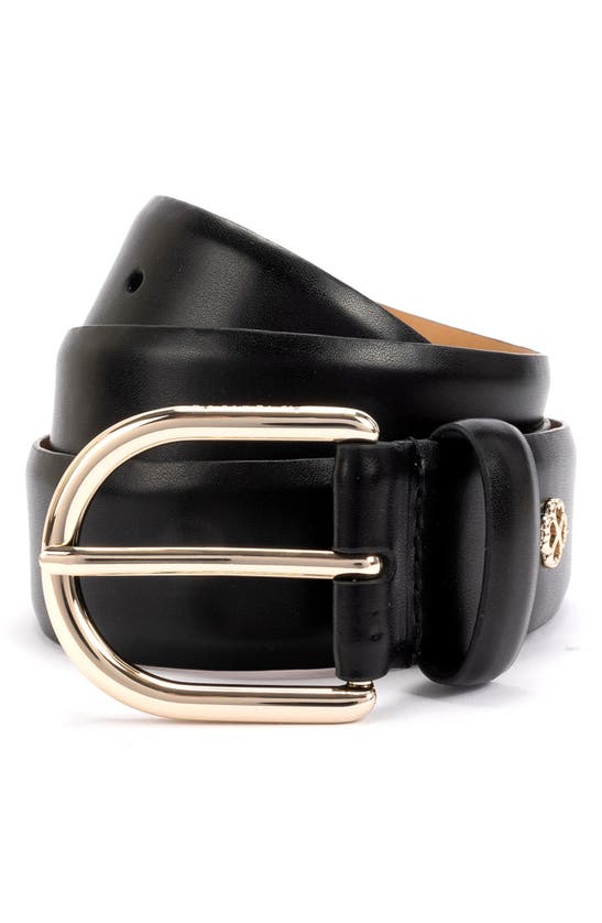 Kate Spade Leather Belt In Black