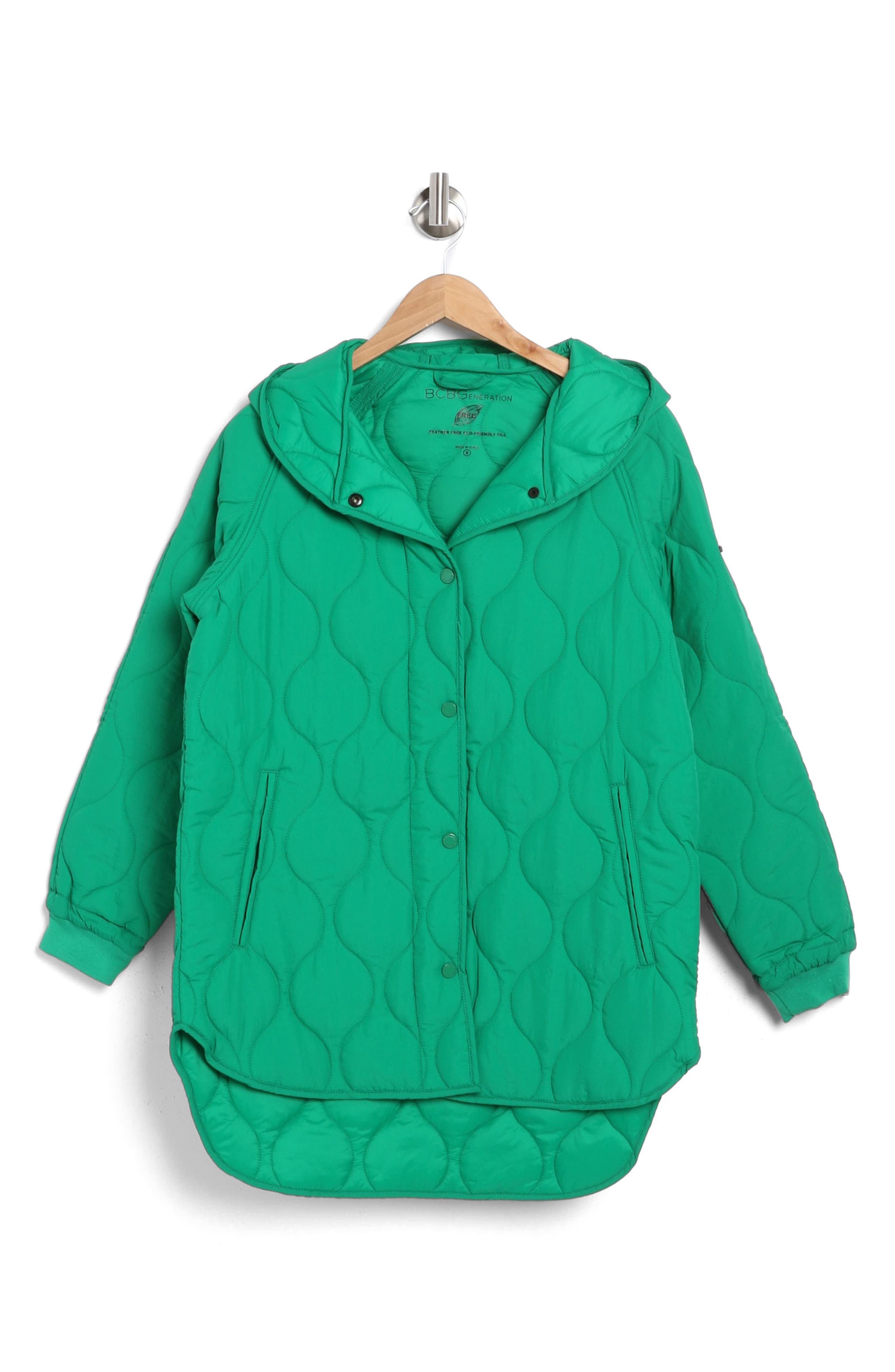 BCBGeneration Onion Quilt Hooded Jacket Nordstromrack