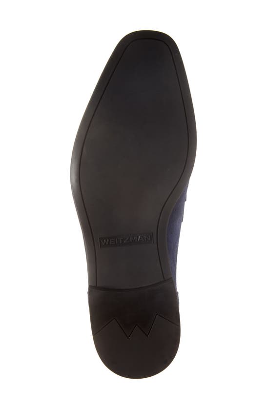 Stuart Weitzman Men's Simon Suede Crisscross Penny Loafers In Blue.