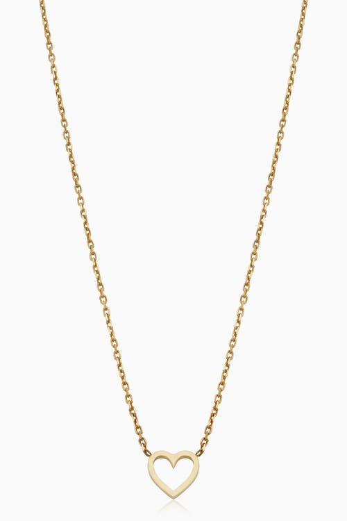 Shop Oradina 14k Yellow Gold Open Your Heart Pendant Necklace