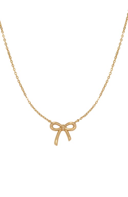 Shop Made By Mary Bow Pendant Necklace In Gold