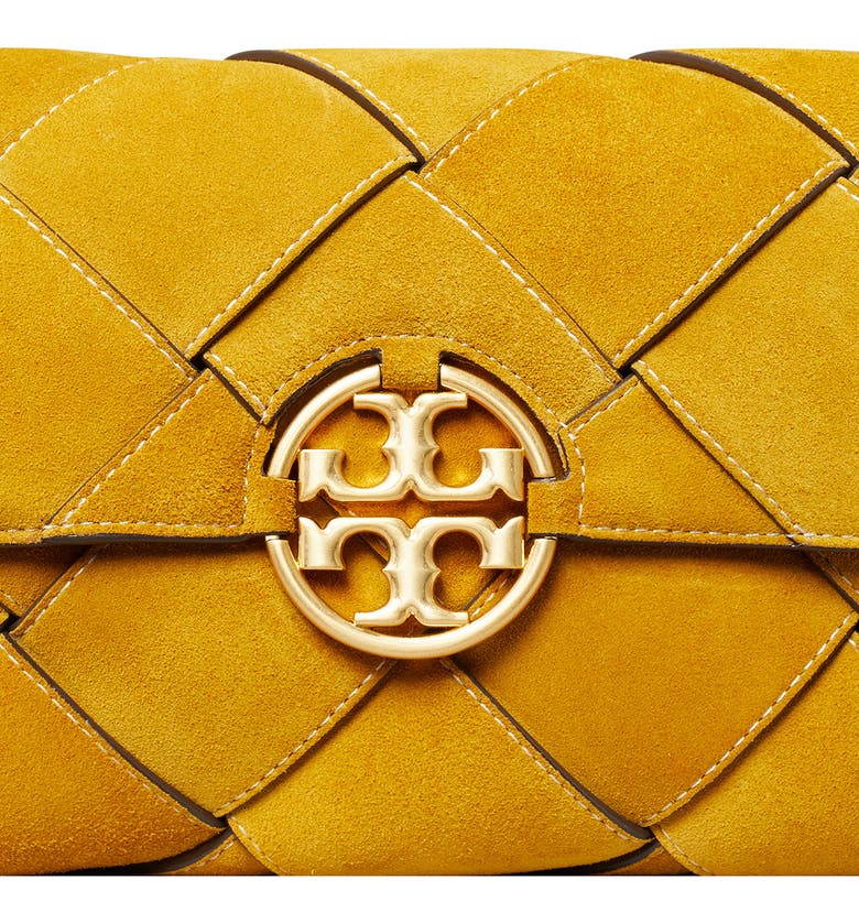 Tory Burch Small Miller Woven Suede Shoulder Bag | Nordstrom